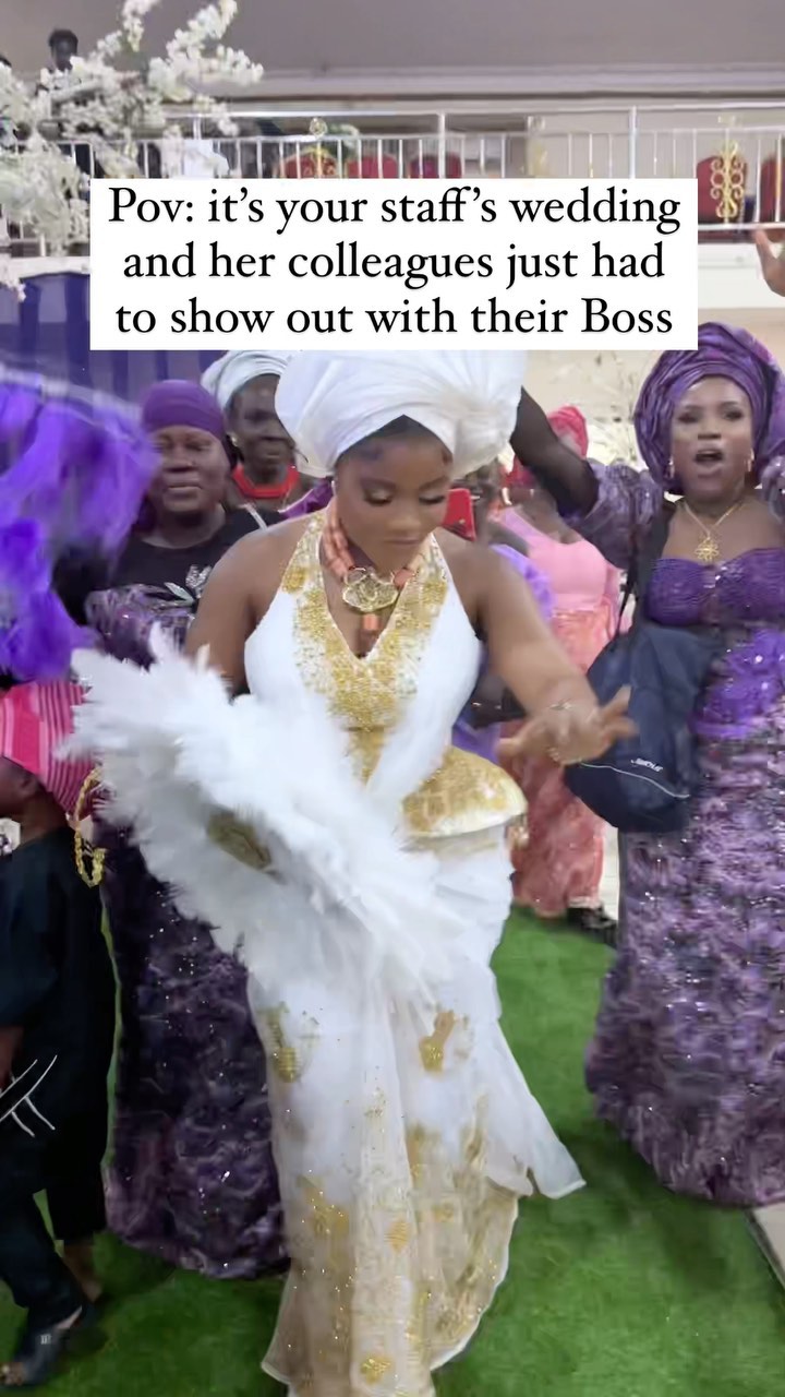 Veekee James’ dress causes a stir at wedding of her staff