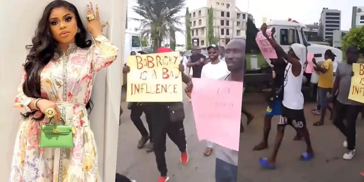 bobrisky benin youths protest