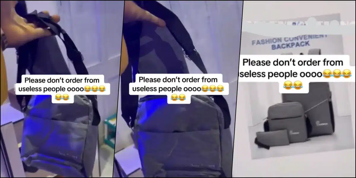 man bag ordered