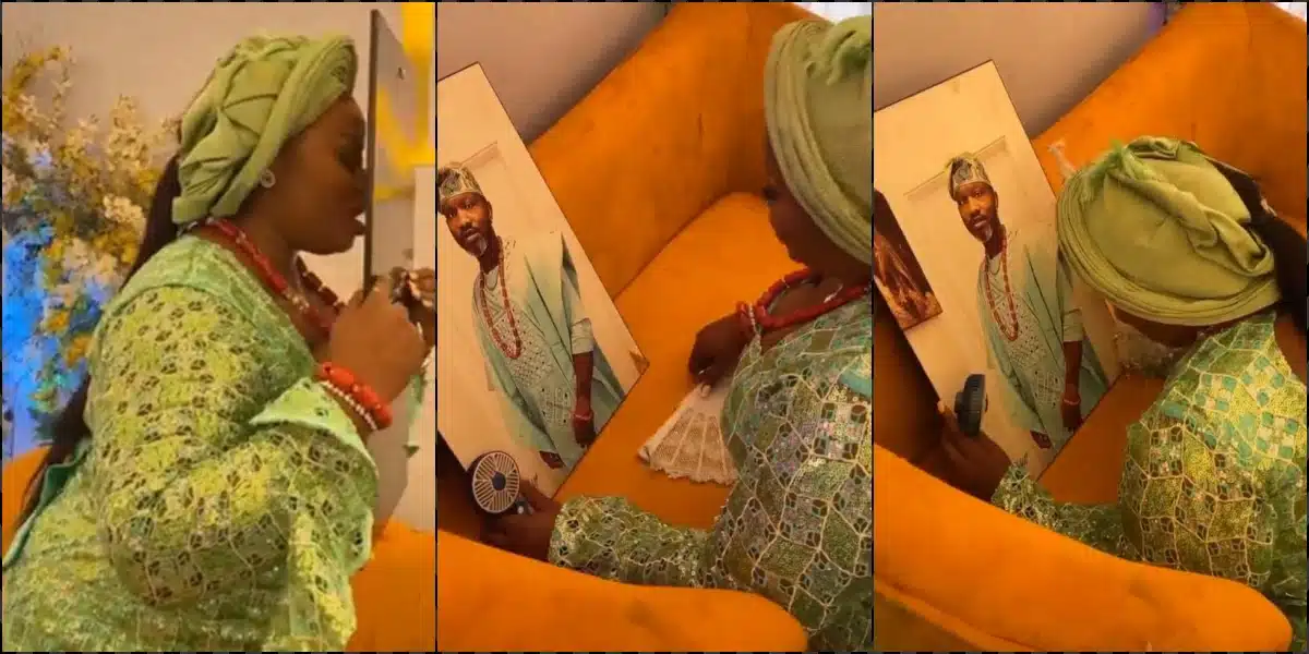 "Very awkward" - Reactions trail bride professing love to photo frame in place of absentee groom