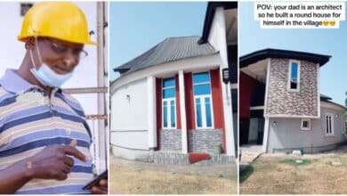 Nigerian architect stuns many as he builds round house in his village