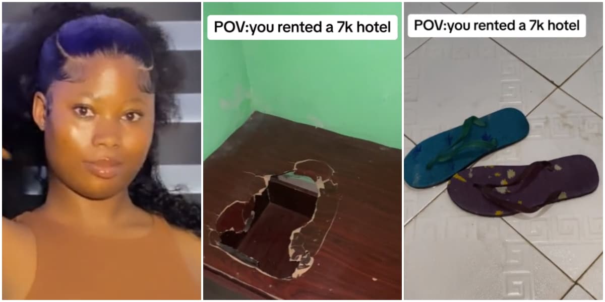 "I entered one chance"- Lady shares video of N7k hotel room she paid for, it stuns many