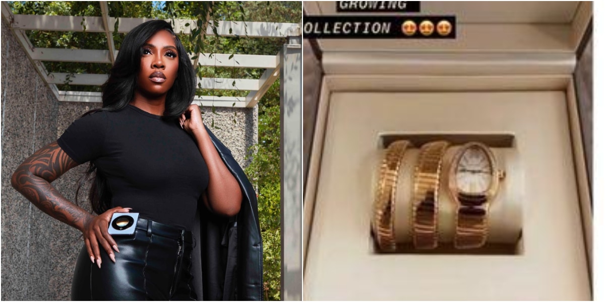 Tiwa Savage splashes N49 million on Serpenti Turbogas watch