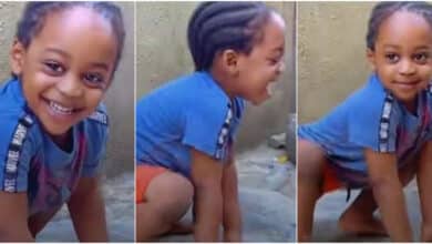 “I thought he was Davido’s Ifeanyi”- Video of little boy acting like ‘Spiderman’ causes stir