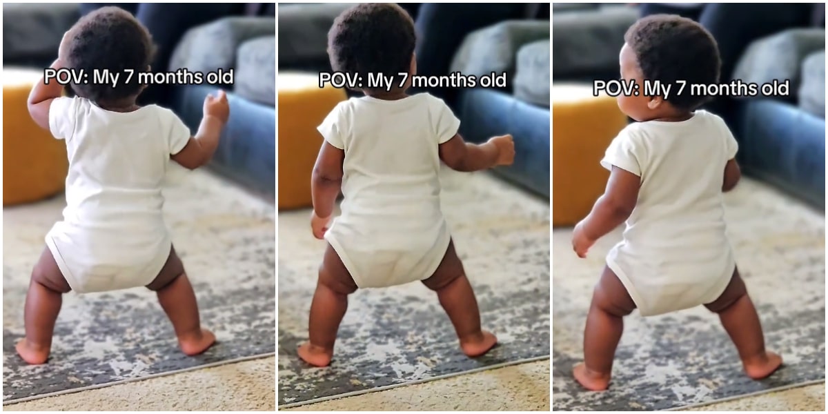 Video of 7-month-old baby standing on his own goes viral