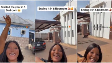 "Ending the year in 6-bedroom mansion" Lady shows off her 2023 accomplishment after 1 year of hard work