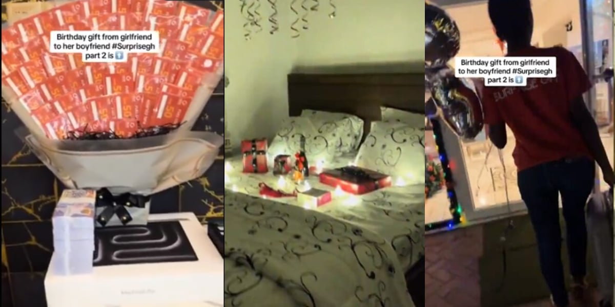 Lady gifts her boyfriend cash, MacBook Pro, fuel vouchers on his birthday