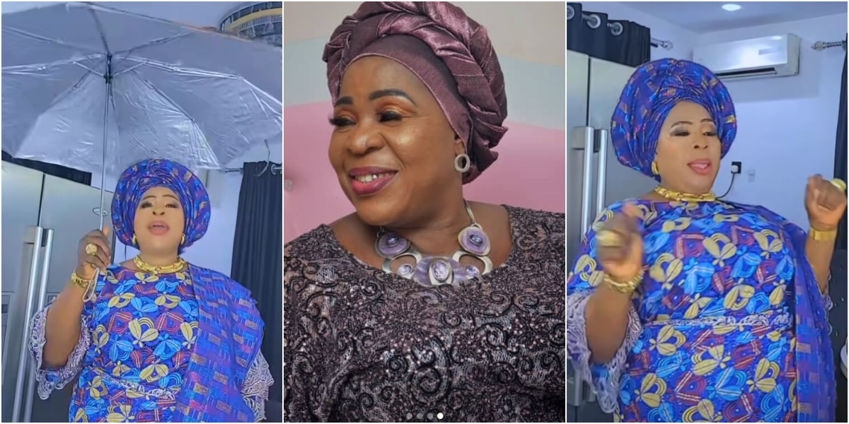 "Maami with the vibes" - Reactions as Madam Saje hops on Umbrella challenge