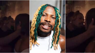 "No chop breakfast o" - Fans advises Asake after seen locking lips with curvy lady in bed