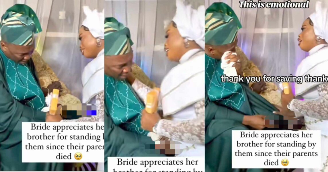Bride brother appreciates father died care