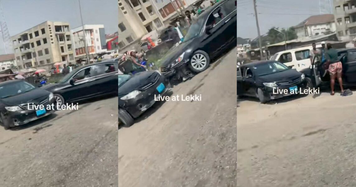 Lady car bash lekki