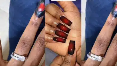 “This one na fingers of the gods” — Lady shows off nails a client got from a “nail technician”