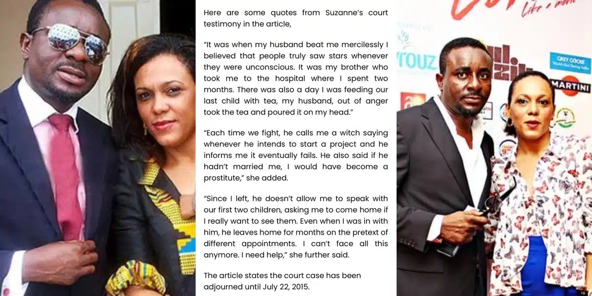 “Na which person we go con believe like this” — Nigerians turn FBI as they dig up article from 2015 stating Emeka Ike truly beat up his wife