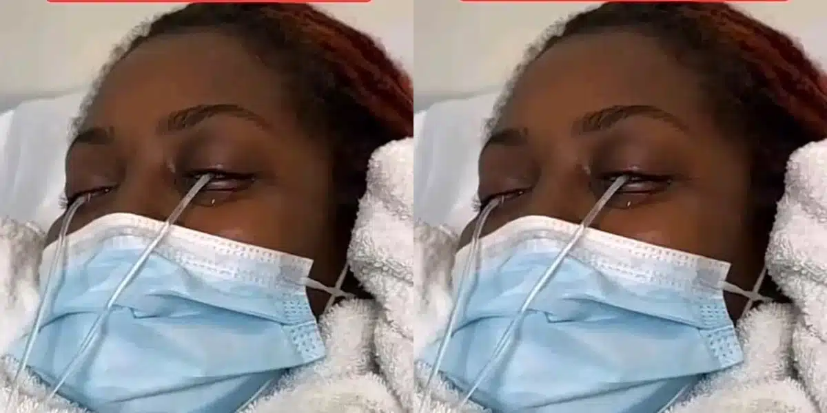 “They had to flush her eyes out 4 times” — Lady nearly goes blind as she fixes lashes
