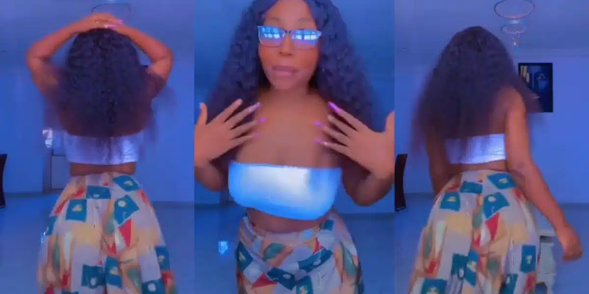“This one na Christian thirst trap” — Netizens react as lady shakes her backside provocatively to gospel song