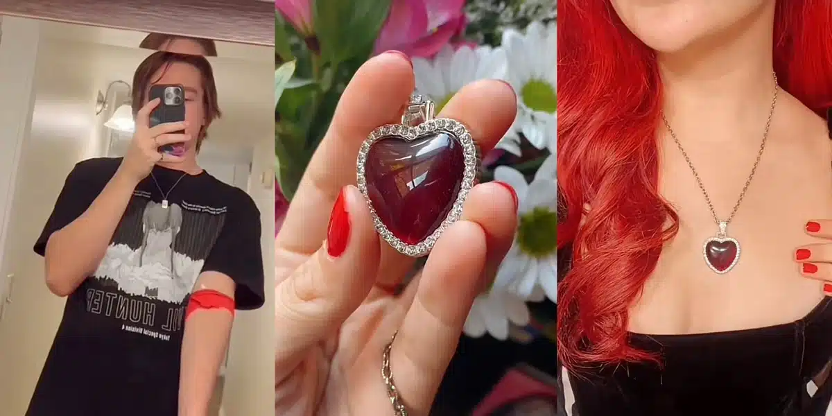 “This is witchcraft where I’m from” — Reactions as man makes necklace out of his blood for his girlfriend