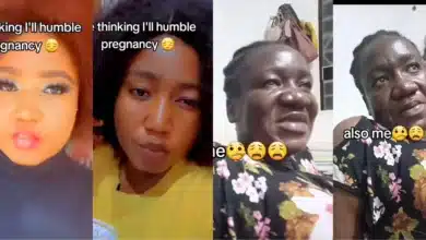 “This one pass shapeshifting” — Reactions as lady undergoes face transformation during pregnancy