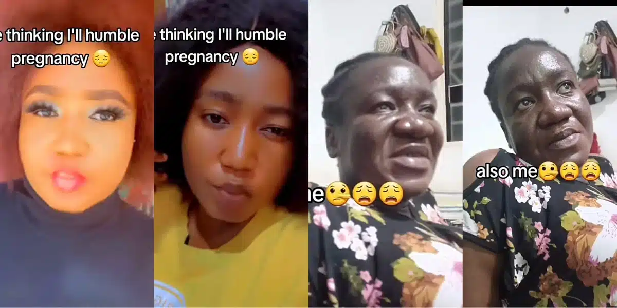 “This one pass shapeshifting” — Reactions as lady undergoes face transformation during pregnancy