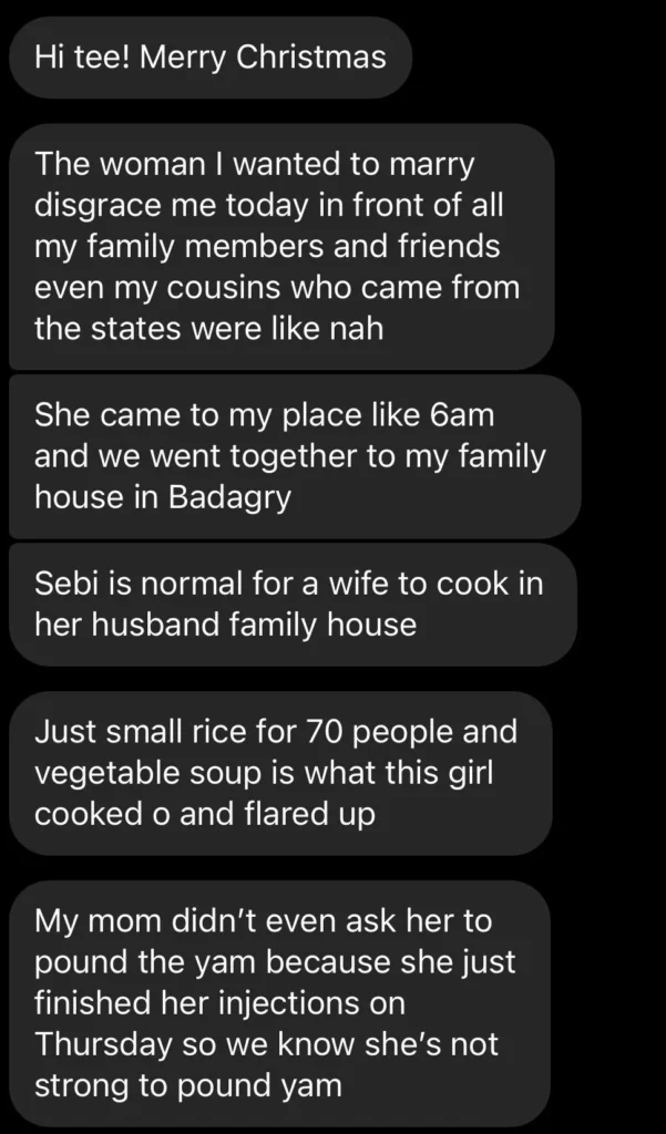 Man rants as his recovering fiancée complains after cooking food for ‘just’ 70 of his family members 