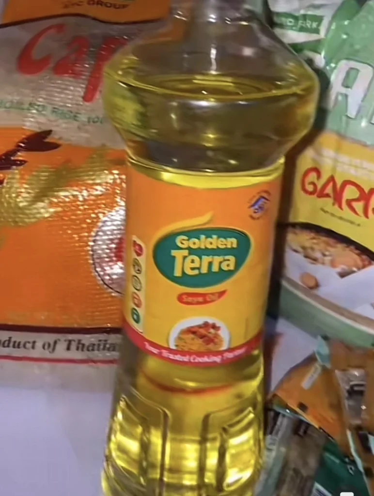 Youth corper flaunts food items she got from her PPA for Christmas 