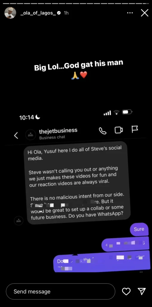 “See how God works” — Nigerians jubilate as Jet Businessman, Steve Varsano makes plans to collaborate with Ola of Lagos 