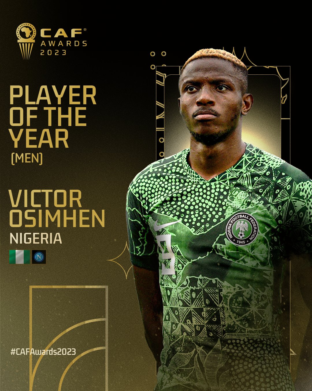 "It's a dream come true" - Osimhen wins African Best Player of the Year Award