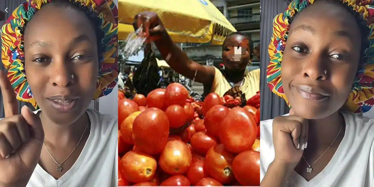 “Nigerians can’t tell me they are poor” — Kenyan lady says after seeing amount of tomatoes Nigerians use to make stew