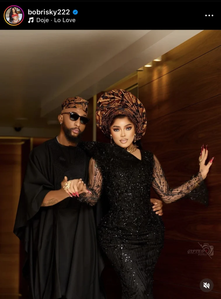 “Na baby bump pics we need next” — Reactions as Bobrisky shares couple pictures with new man 