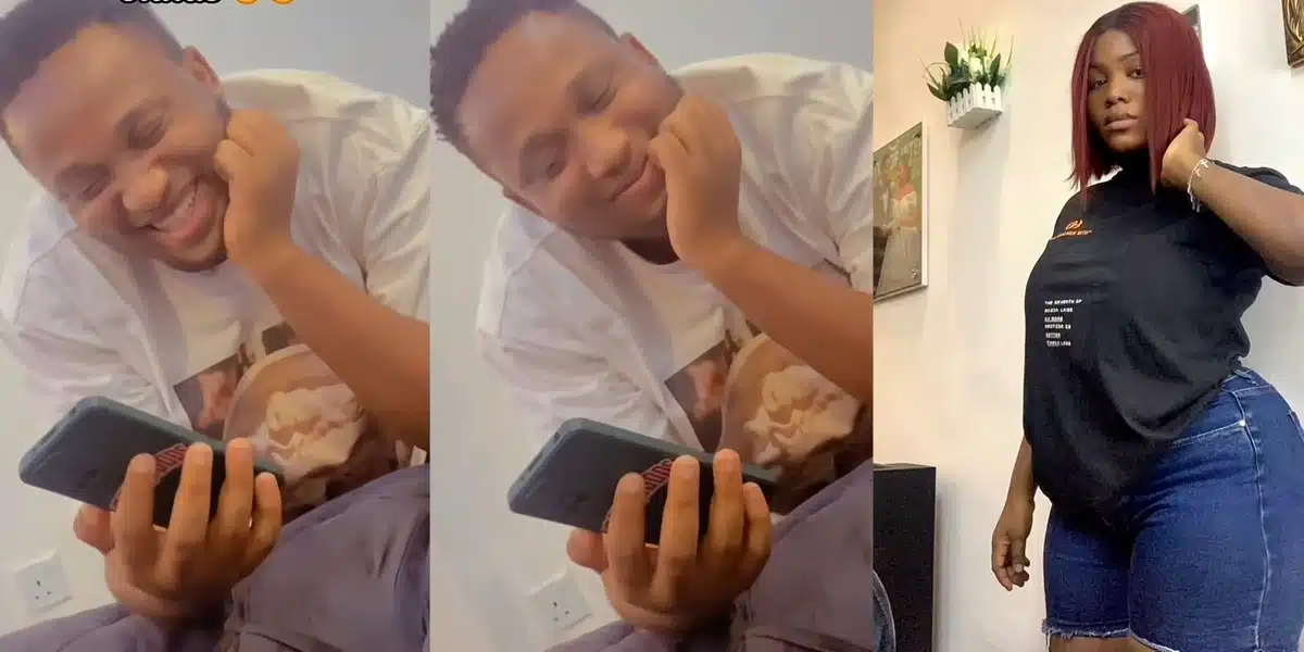 “My prayer point” — Reactions as wife shares how her husband reacts each time she posts him online