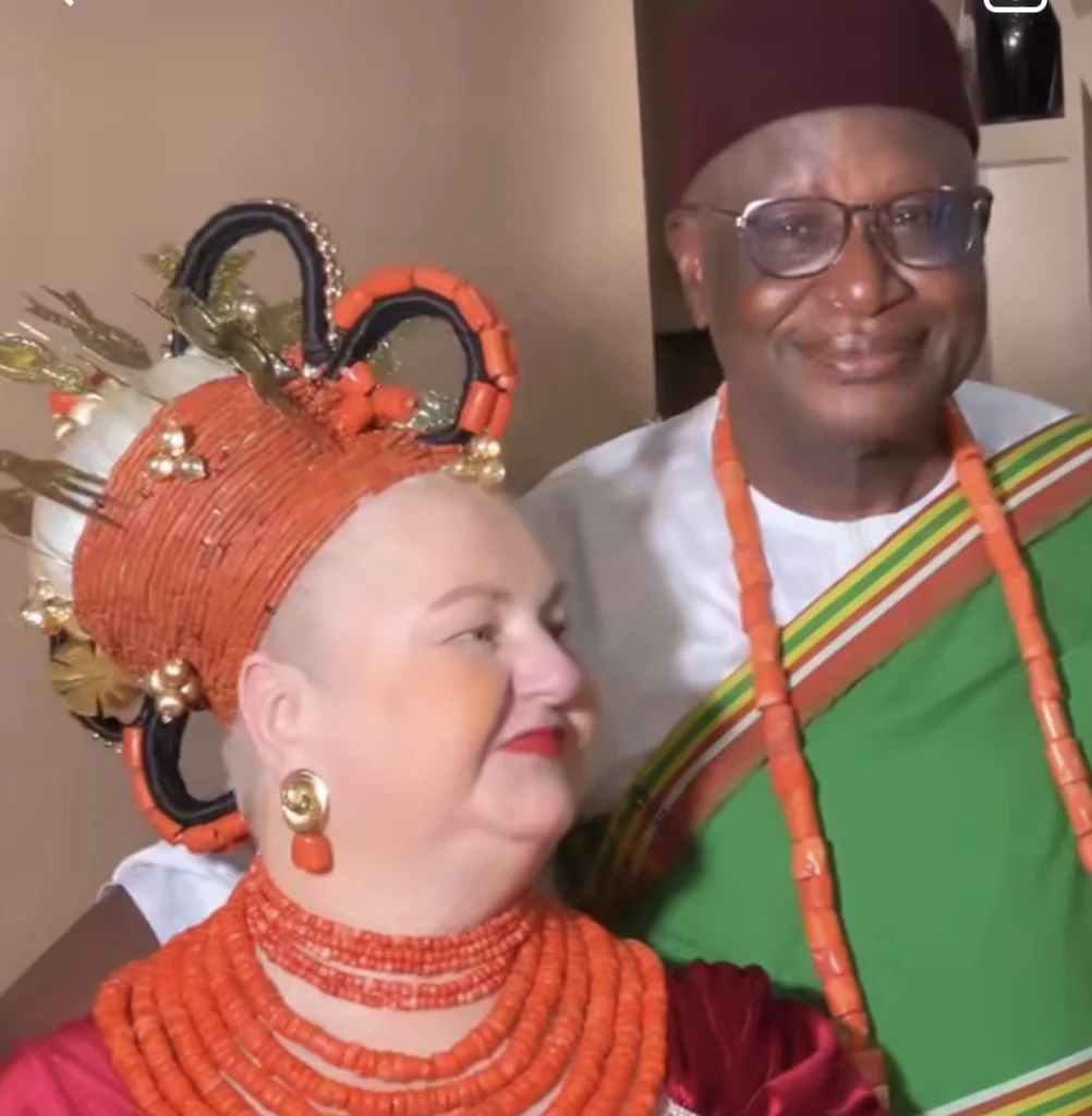 “Love is beautiful” — Nigerian man finally ties the knot with Caucasian woman after 33 years of being single