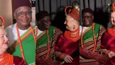 “Love is beautiful” — Nigerian man finally ties the knot with Caucasian woman after 33 years of being single