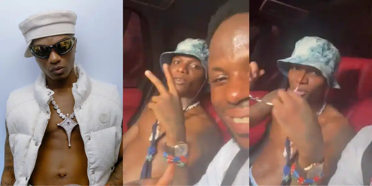 “This video no nice, off am first” — Wizkid tells Makoko resident who tried to make a video with him in his car