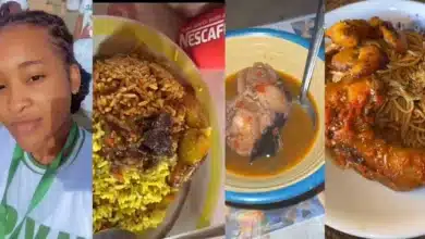 “E be like say na different camp I go” — Reactions as Amarachi Uyanne shows off sumptuous meals she eats at NYSC camp in Kaduna