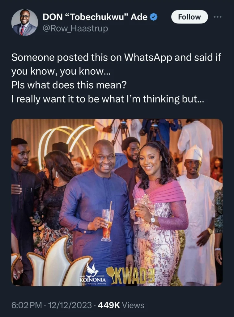 “They’ve been dating since their school days…” — Netizens react to viral photo of Apostle Joshua Selman and alleged girlfriend at church dinner