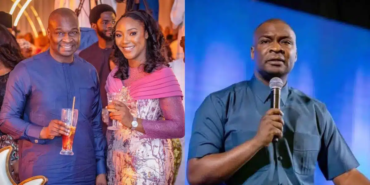 “They’ve been dating since their school days…” — Netizens react to viral photo of Apostle Joshua Selman and alleged girlfriend at church dinner
