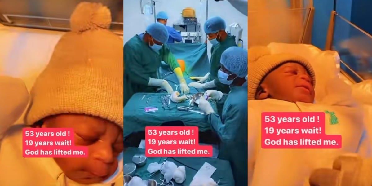 "God has lifted me" - 53-year-old mum overjoyed as she welcomes a bouncing baby boy after 19 years of waiting