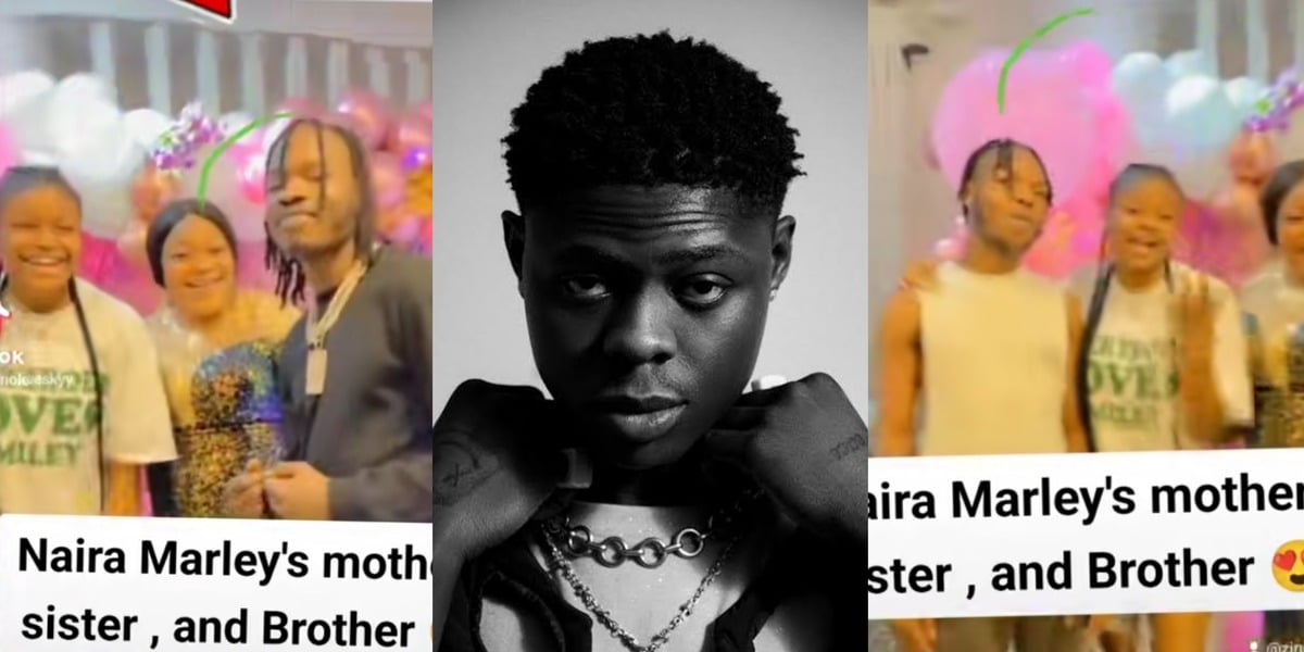 "Killer family of blood suckers" - Outrage as video of Naira Marley's mother, brother and sister surfaces online 