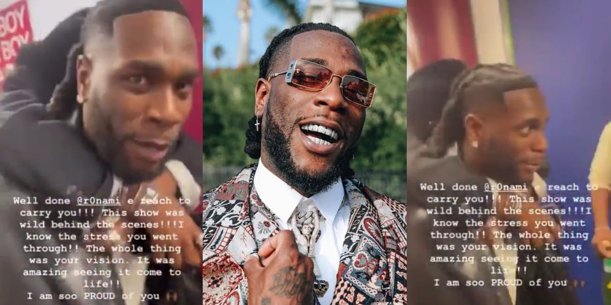 "You're a good brother" - Burna Boy's sister, Ronami, praises him as he carries her on his back after Berlin show 
