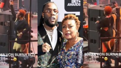 "Burna is 32, his mum doesn't look 50" - Video of Burna Boy's mom dancing like a pro at concert sparks age speculation