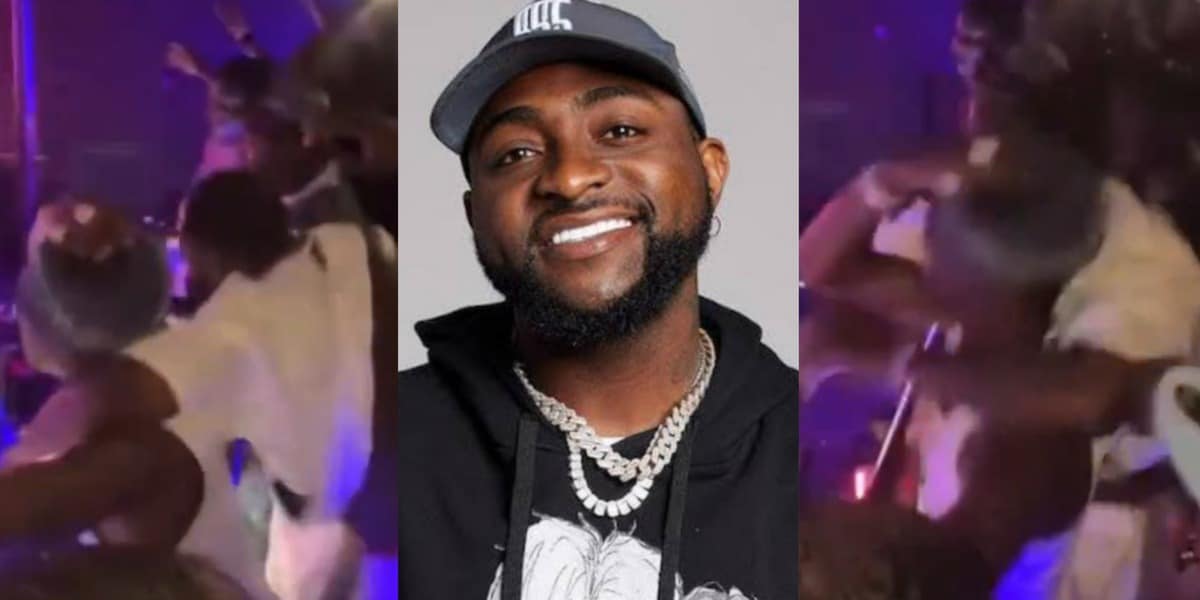 "OBO too like play" - Controversy erupts as Davido rough-handles Wizkid's neck at 'Evenintheday' event 