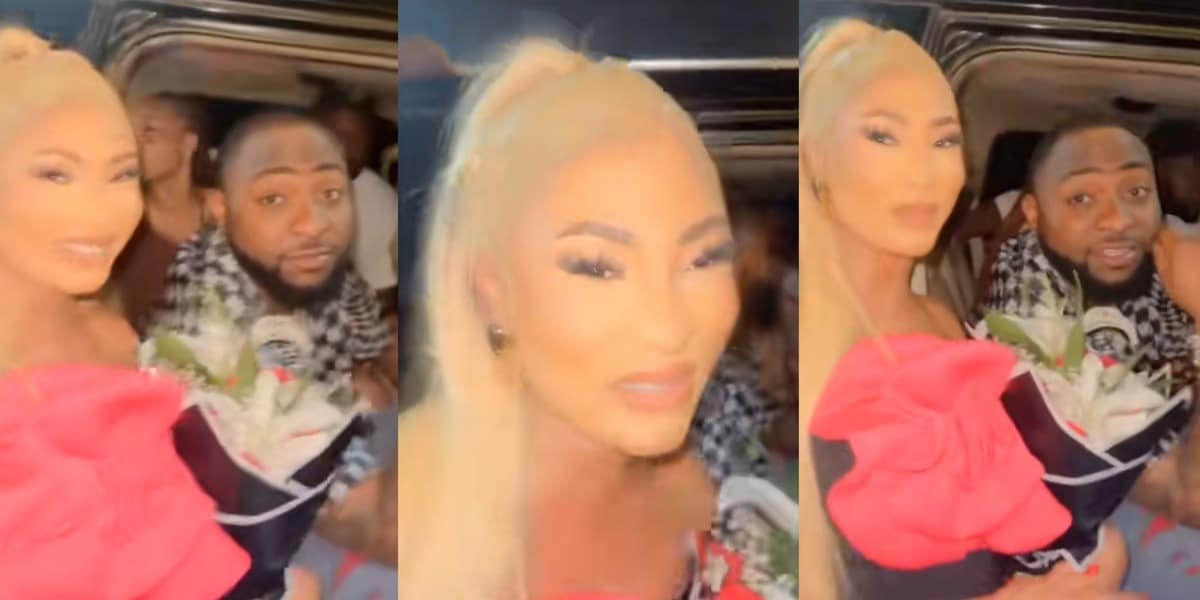 "Thank you, it's my birthday" - Davido makes beautiful female fan's birthday unforgettable in touching meet-up