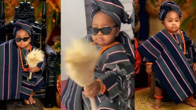 "I love her swags, walahi" - Cute little girl sets TikTok on fire as she flawlessly slays in 'Iro' and 'Buba' for a photoshoot