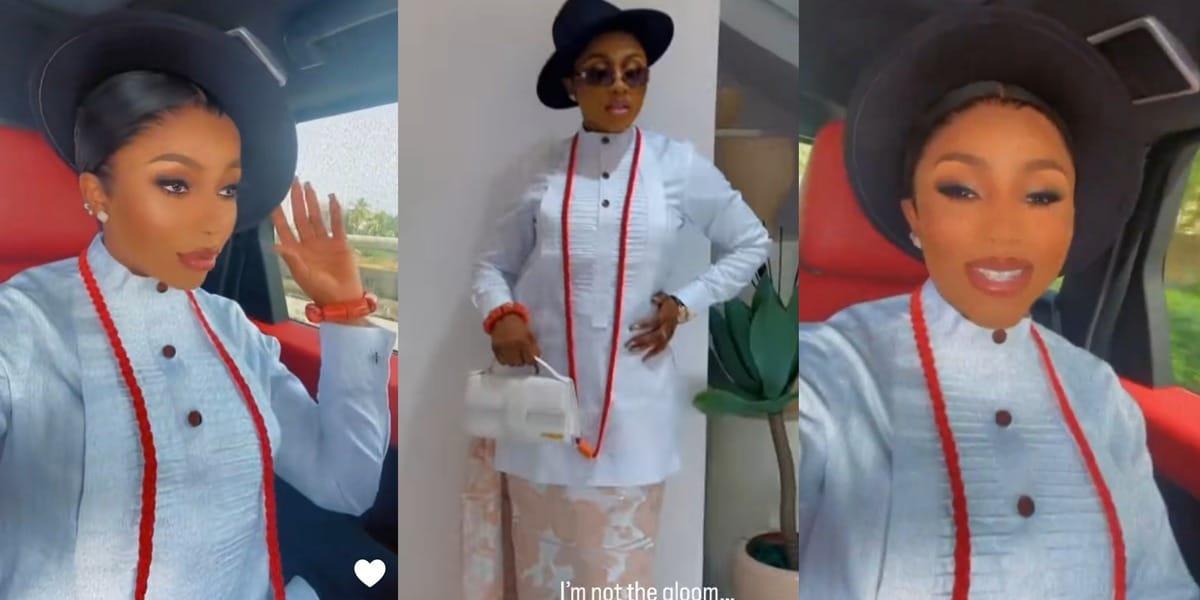 "The Queen, the Slayer" - Mercy Eke's show-stopping look steals spotlight at Omashola's traditional marriage