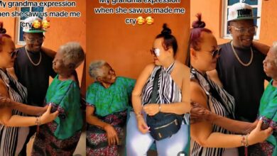 "You carry grandma go visit grandma" - Nigerian man causes stir, introduces older Caucasian lover to grandmother
