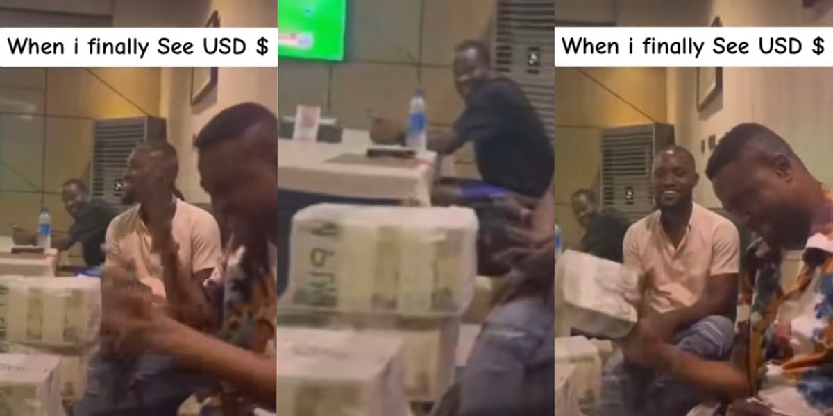 "You're very stupid; I'm suffering because of you" – Man rains curses on ₦1 million cash due to stress of obtaining it