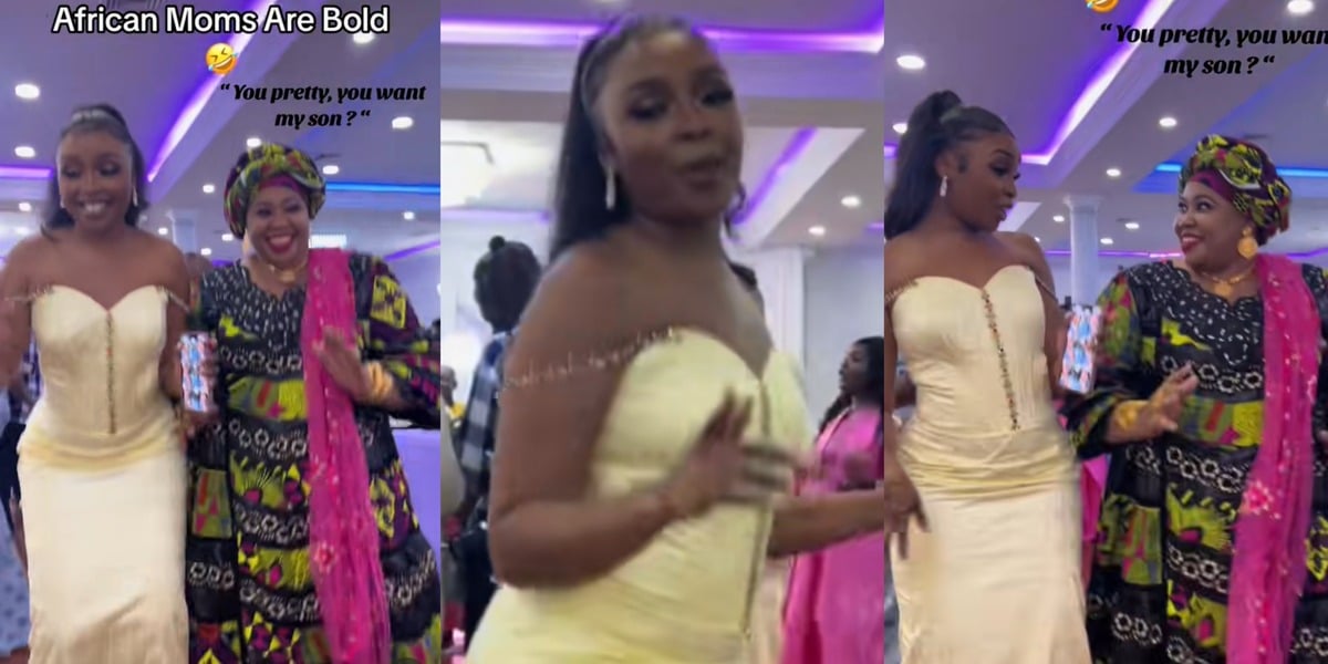 "You're pretty, want my son?" - Elderly Woman stylishly attempts to matchmake cute lady with her son through dance