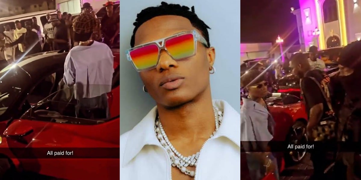 "All paid for" - Wizkid flaunts ₦1.4 billion Ferrari SF90