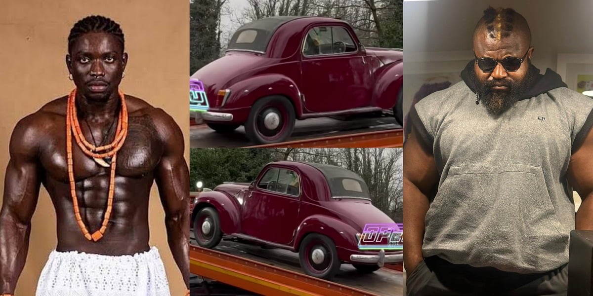 "I buy this motor for you" - Man offers 'Volkswagen Beetle' to VeryDarkMan to fight Kelvin Power, Kizz Daniel's bouncer