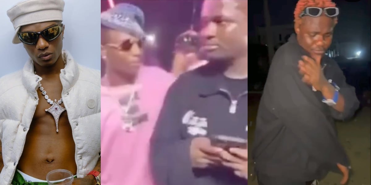 "See where he touch me" – Man vows never to take off jacket after Wizkid bumped him