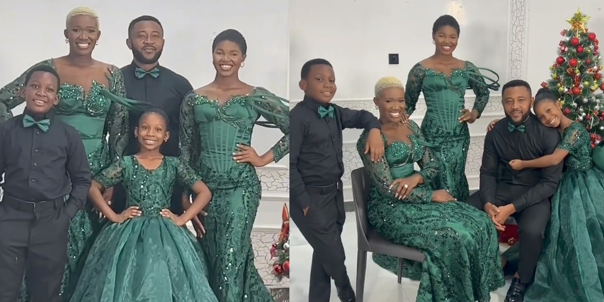 Real Warri Pikin melts hearts with cute family Christmas photoshoot